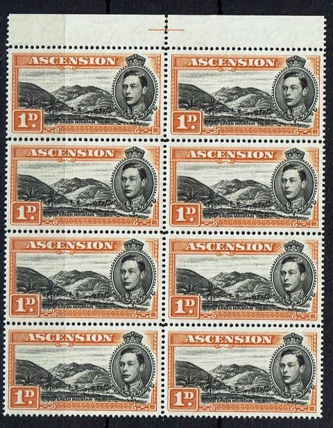 Image of Ascension SG 39c/39ca UMM British Commonwealth Stamp